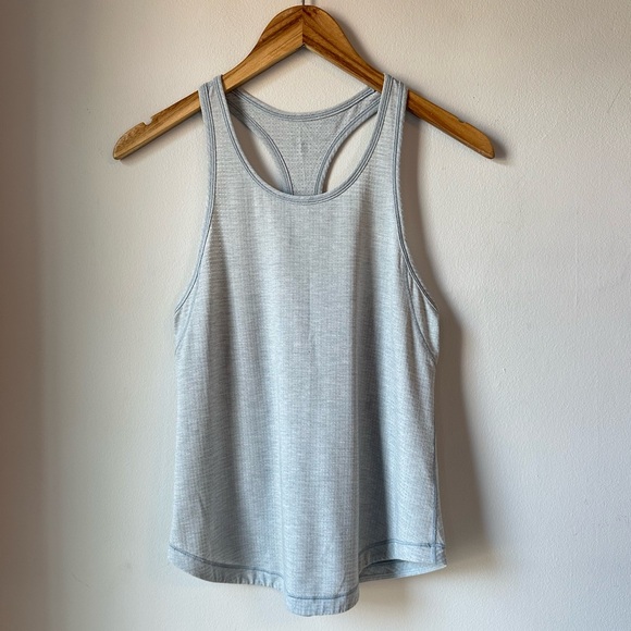 lululemon athletica Tops - lululemon Long Distance Running Tank Heathered Hail Size 4
